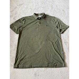 Volcom Men's Large‎ Banger Polo Short Sleeve 1/4 Button Asymmetric Hem Shirt